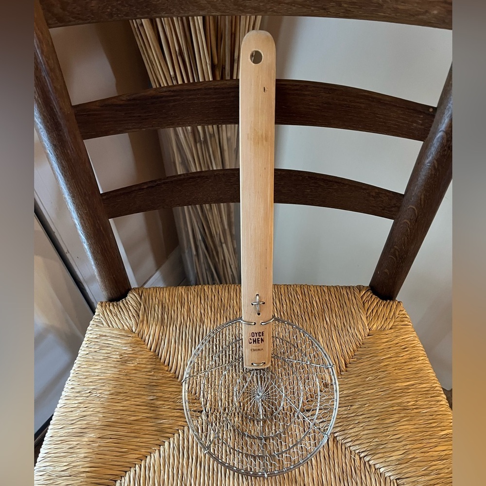 🆕 Joyce Chen Stainless Steel Spider Strainer 7” Bamboo Handle Brand New